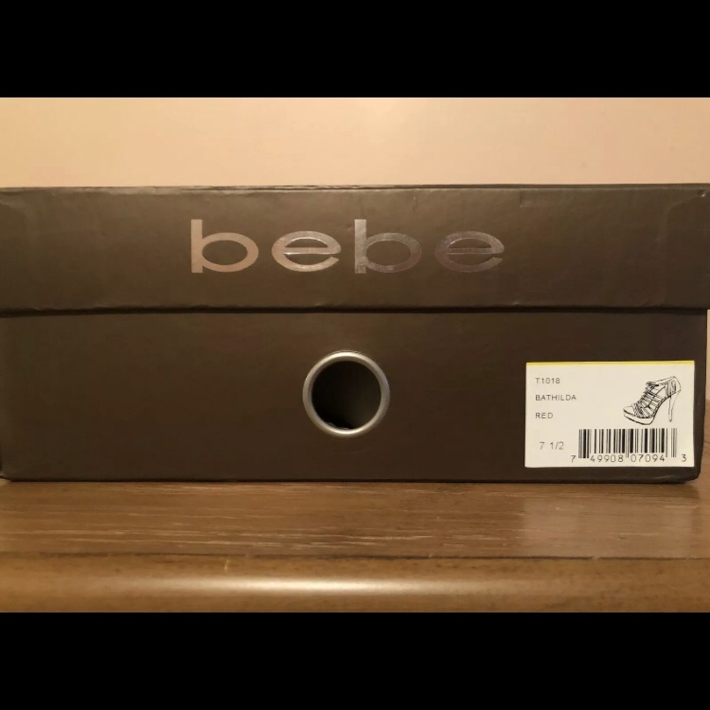 Bebe Red Bathilda Heels! Size 7.5.. - Picture 4 of 4